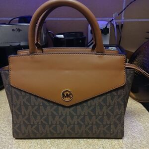 Michael Kors Tan and Brown Satchel